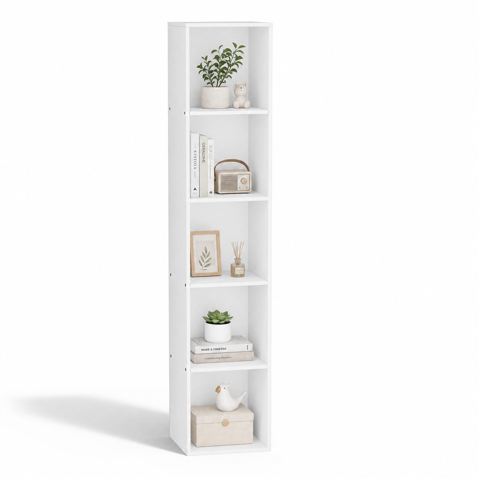 pepper-mint Qube ペパーミントキューブ シェルフ ホワイト Amazon.com: VAFHYLLIS 5 Cube Storage Organizer, 5 Tier Vertical
